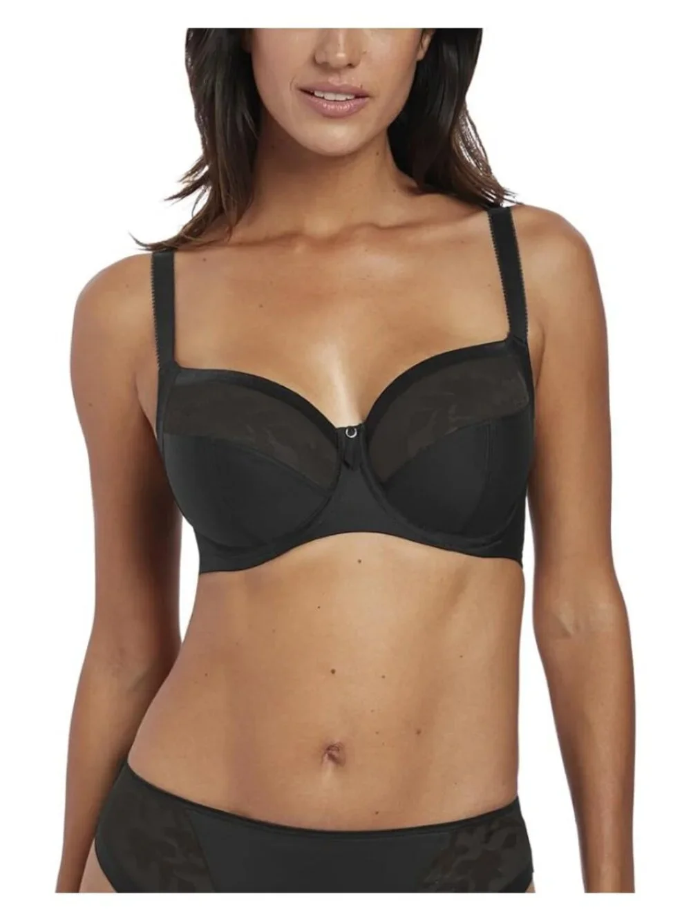 ✨ Fantasie Illusion FL2982BLK Women’s Full Coverage Underwire Bra Black 38K NWT